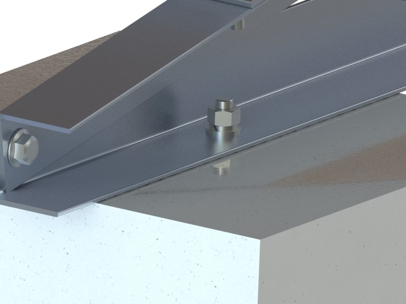 Triangle Flat Roof Solar Mounting System