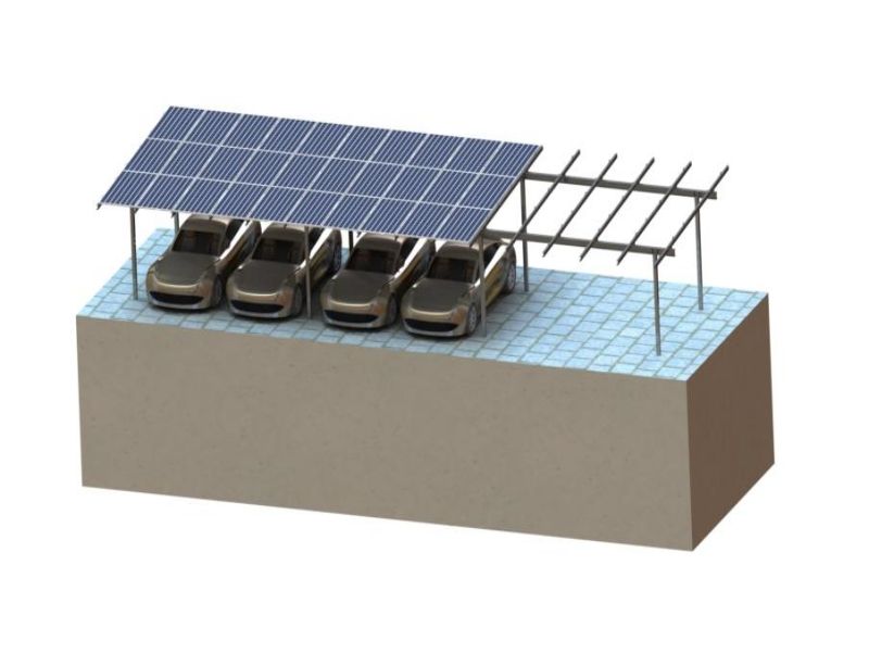 Four-post solar carport system