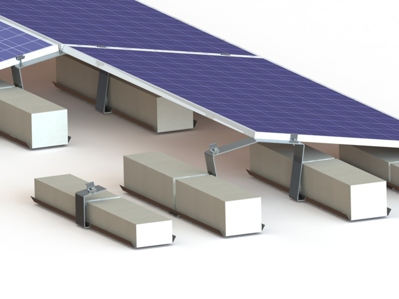 solar roof mounting system flat roof