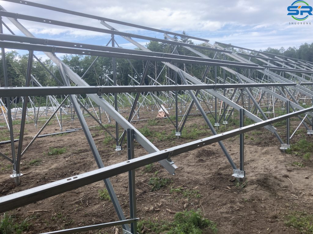 Sand Racking Japan SR Solar 5MW Large-Scale Steel Ground Mounting System in Hokkaido ...