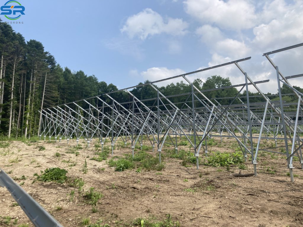 Sand Racking Japan SR Solar 5MW Large-Scale Steel Ground Mounting System in Hokkaido ...