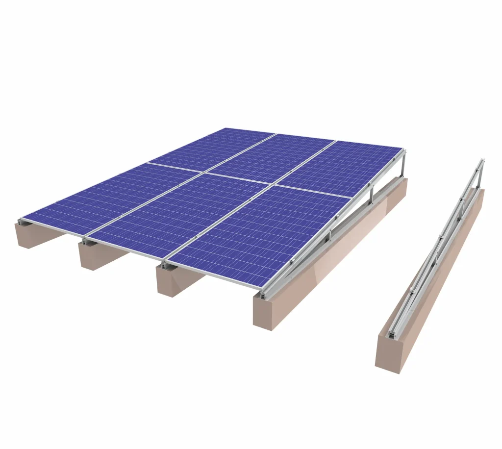 Industrial-grade aluminum solar structure manufactured by SR Solar factory