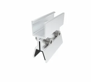 SR Solar railless Kliplok clamp SR-KC04 made of AL6005-T6 aluminum with SUS304 bolts for rail-free roof mounting.