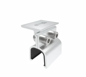 SR Solar AL6005-T6 aluminum Kliplok clamp SR-KC05 with SUS304 bolts for non-penetrative roof mounting.