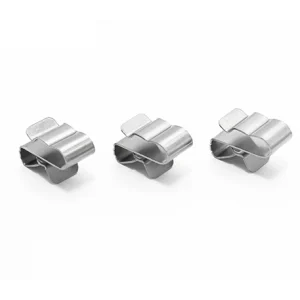 Pre-assembled SR Solar CC01 cable clip being quickly snapped onto an aluminum solar rail.