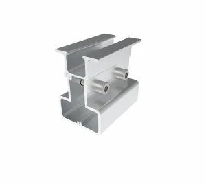 SR Solar AL6005-T6 aluminum Japanese universal Kliplok clamp SR-YC01 with SUS304 bolts for non-penetrative roof mounting.