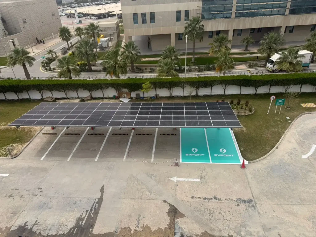 SR Solar integrated EV charging solar carport structures designed and produced by a leading B2B factory.