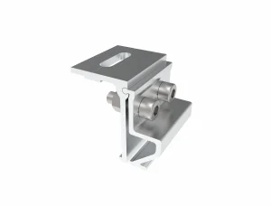 SR Solar manufacturing factory producing high-quality standing seam SR-KC11 Kliplok clamps for global wholesale supply.