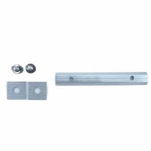 High-volume production of SR Solar TM01 150A rail splices on the factory assembly line.
