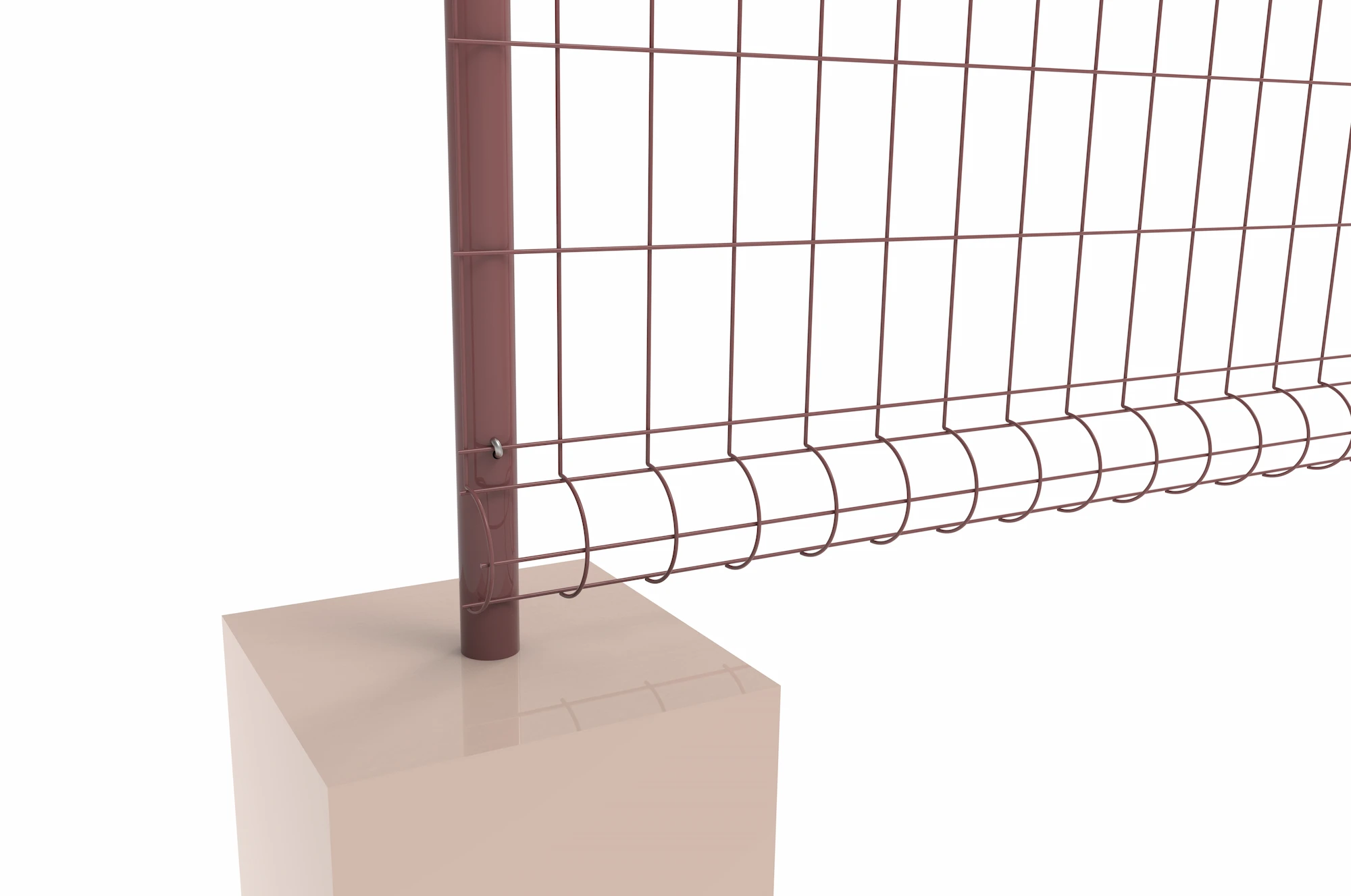 Concrete foundation fencing solution for a solar farm from SR Solar, a wholesale solar mounting systems supplier.